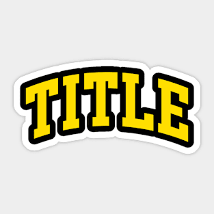 Title Sticker